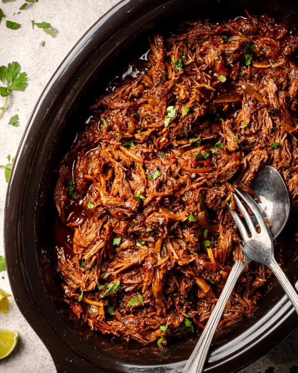 Delicious Beef Barbacoa served in a tortilla with fresh toppings
