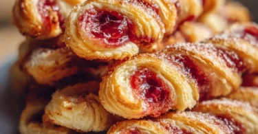 Delicious Berry Puff Twists with flaky pastry and rich berry filling.