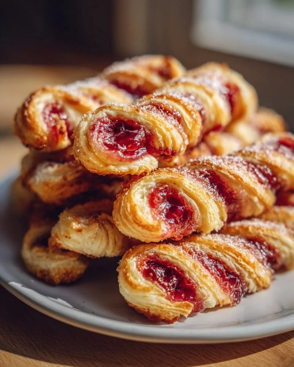 Delicious Berry Puff Twists with flaky pastry and rich berry filling.