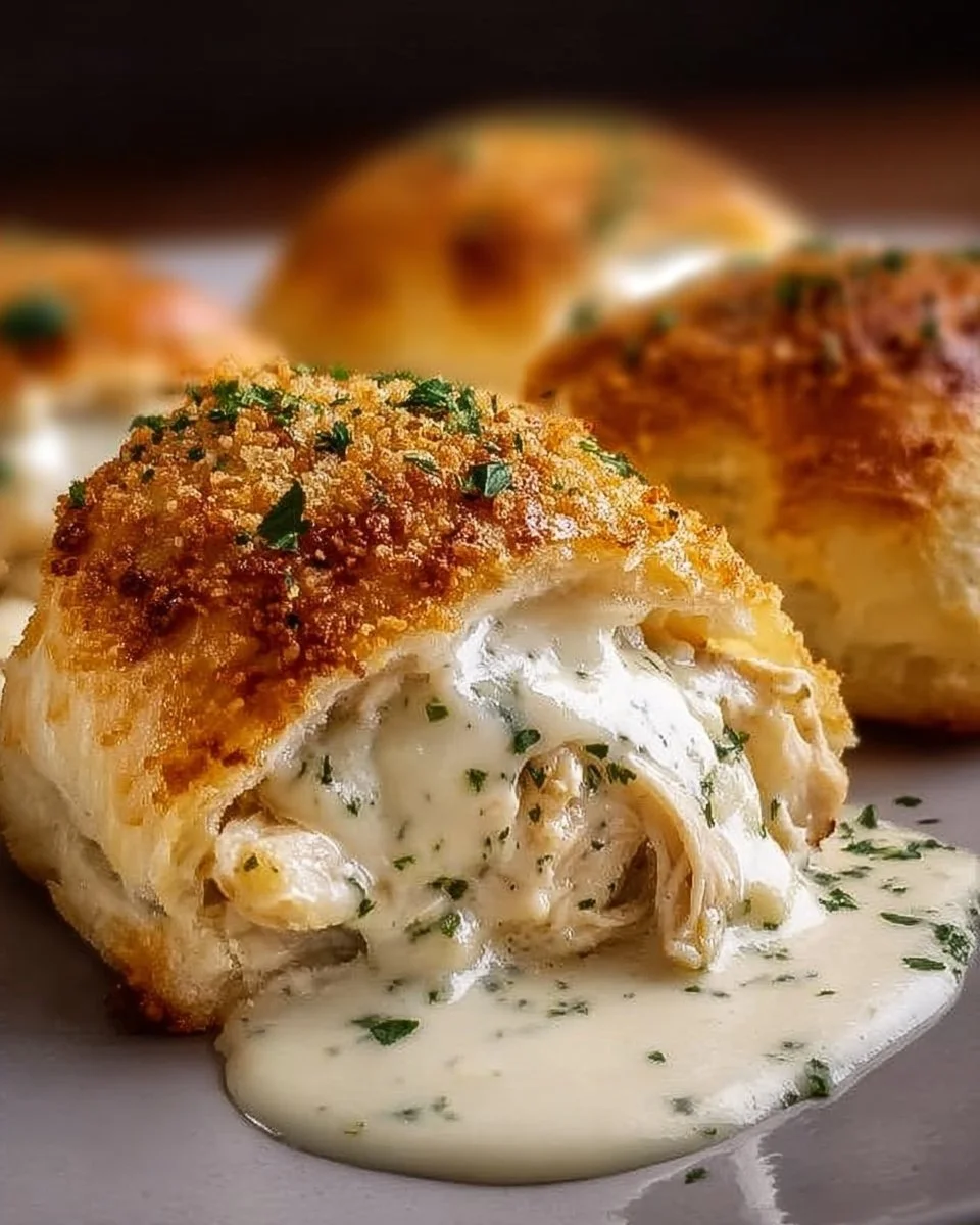 Chicken Pillows with Creamy Parmesan Sauce for Cozy Nights