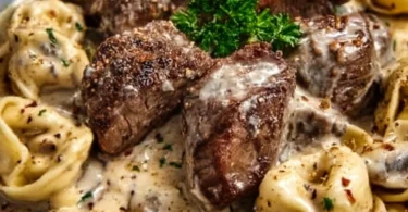 Delicious Cracked Garlic Steak Tortellini in Creamhouse Sauce