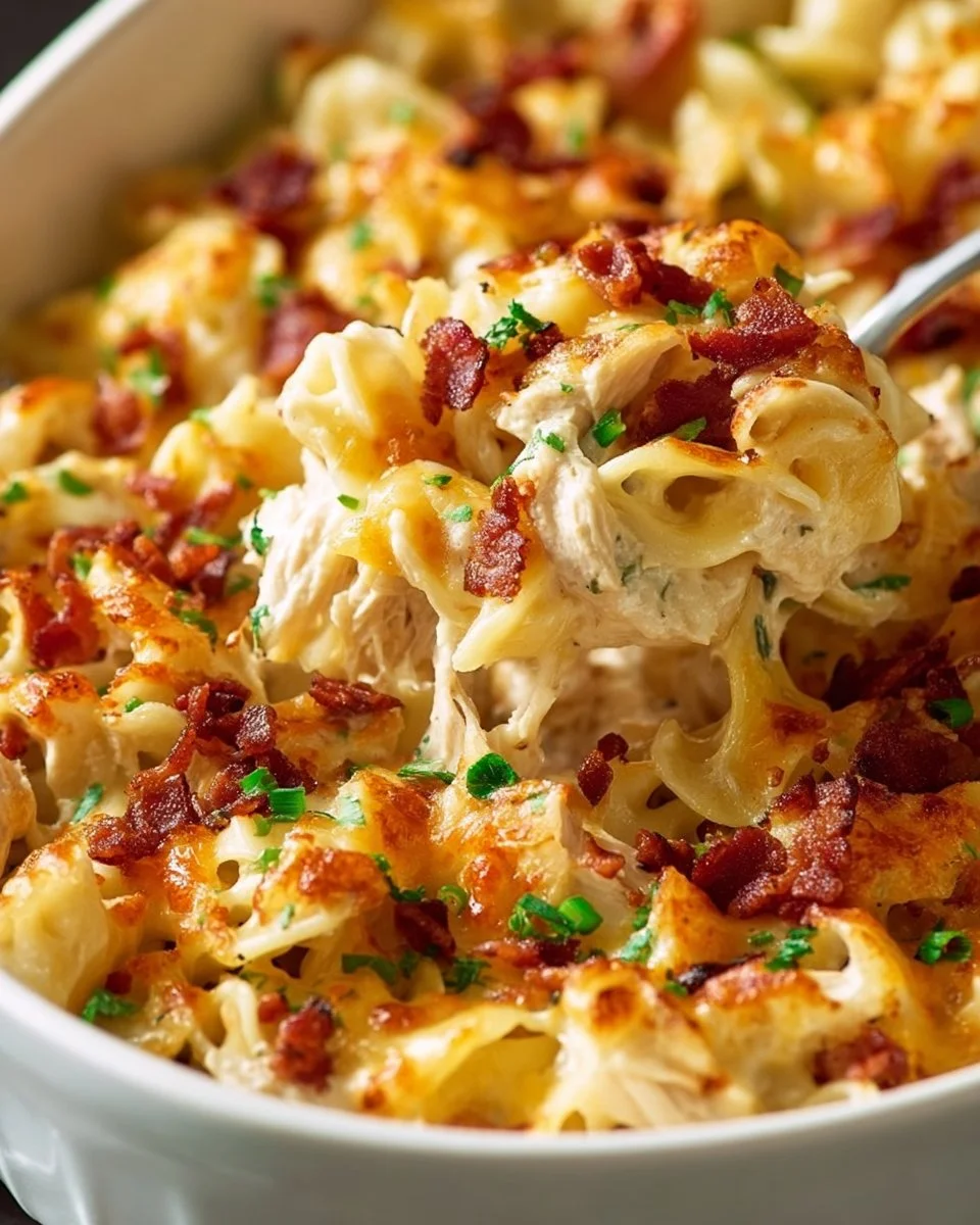 Delicious Crazy Good Casserole served in a colorful dish