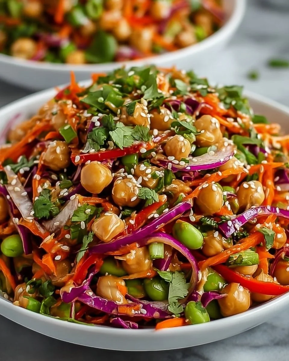 Crispy Chickpea Salad with Peanut-Lime Dressing