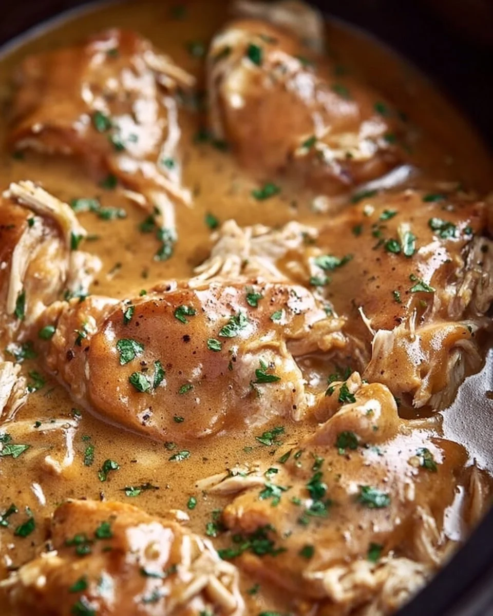 Crockpot Chicken Thighs and Gravy