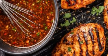 Delicious marinated Mexican chicken ready for grilling.