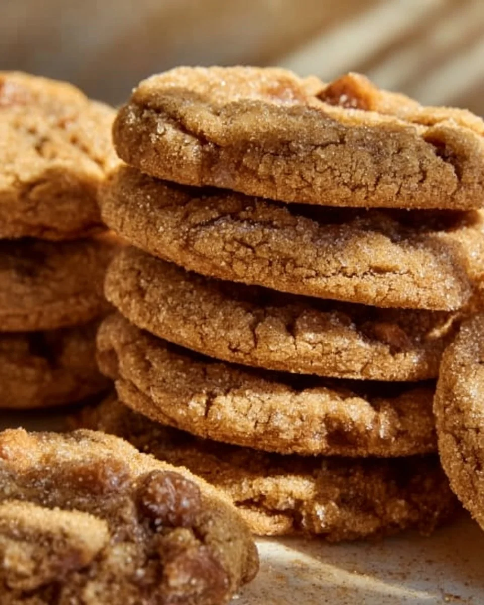 Delicious Espresso Brown Butter Toffee Cookies on a wooden platter.