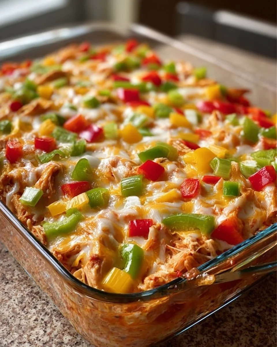 Fajita Chicken Casserole – Easy Tex-Mex Dinner Bake
