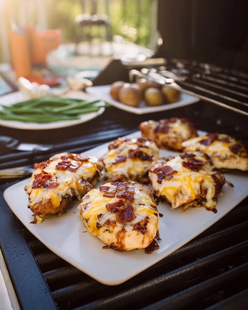 Delicious grilled Monterey Chicken served with fresh vegetables
