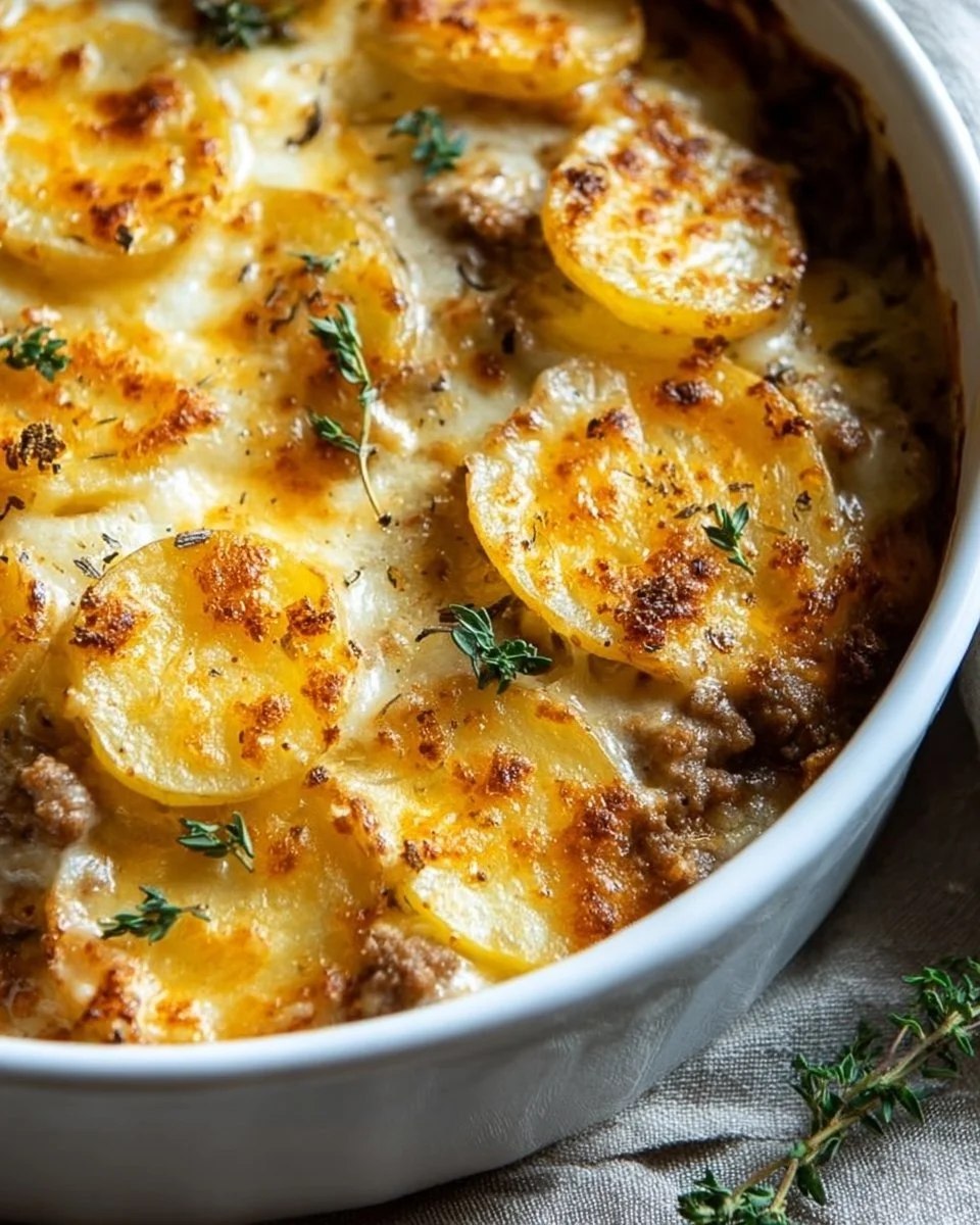 Ground Pork and Potato Casserole Recipe