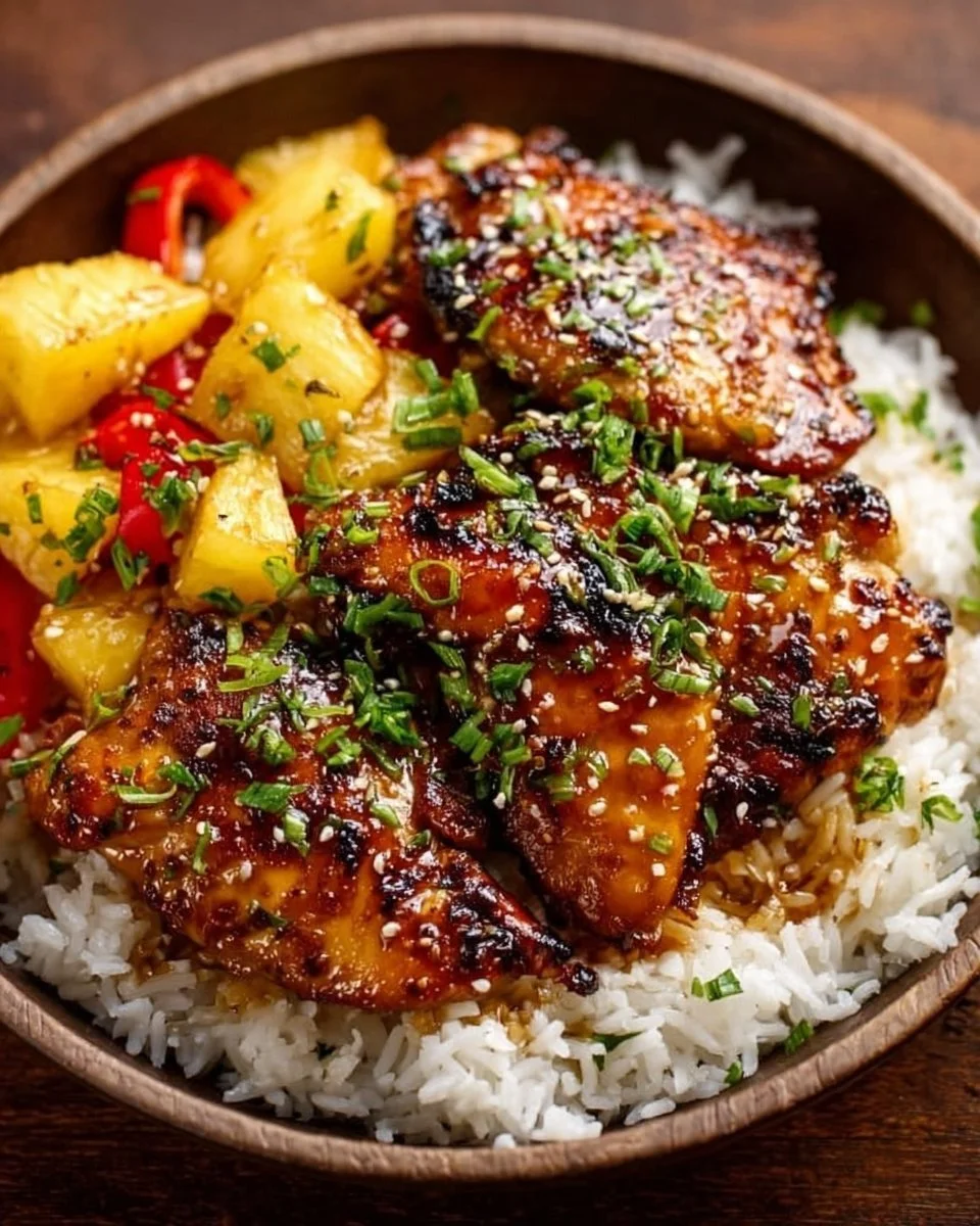 Hawaiian Chicken & Coconut Rice: Tropical Dinner Delight
