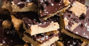 Healthy cookie dough bark made with nutritious ingredients.
