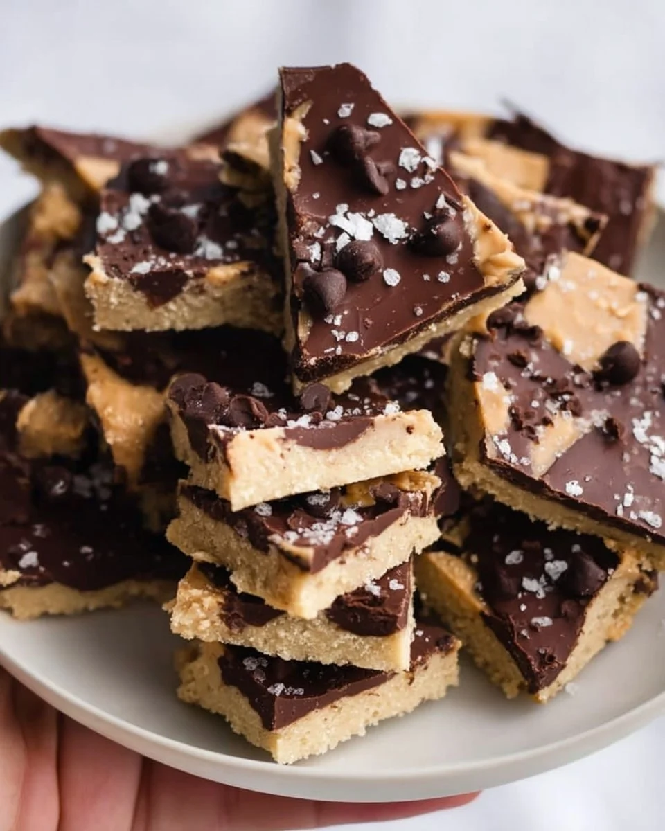 Healthy cookie dough bark made with nutritious ingredients.