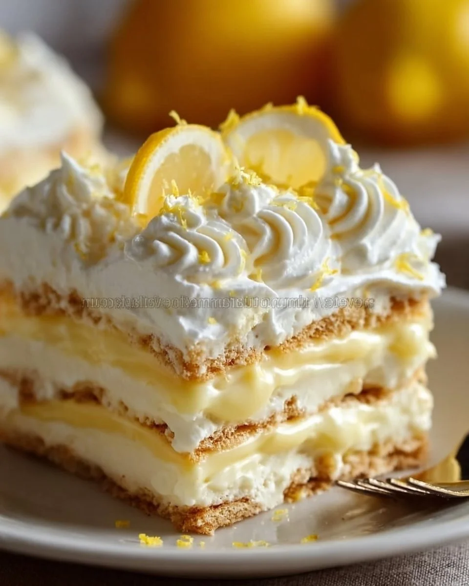 No-Bake Lemon Eclair Cake Recipe