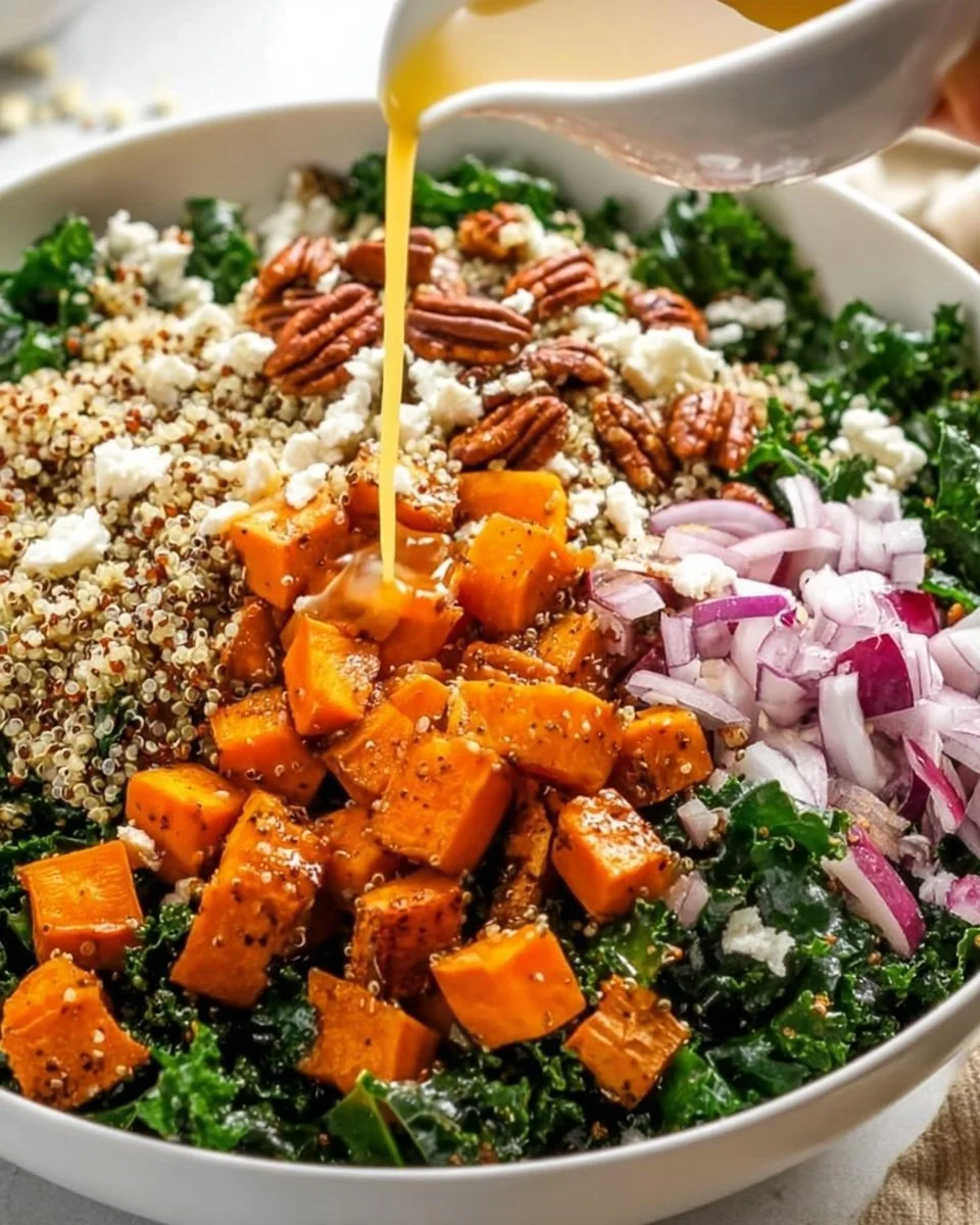 Roasted Sweet Potato Kale Salad