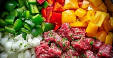 Slow Cooker Honey Garlic Beef served with vegetables in a bowl